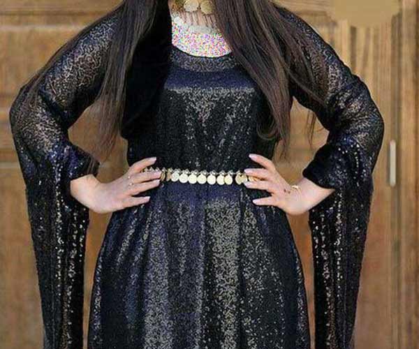 لباس کردی مشکی طلایی + مجموعه ای از قشنگ ترین و زیباترین مدل های لباس کردی زنانه