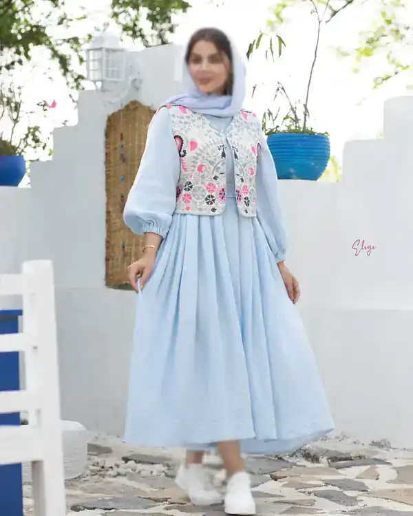 مدل لباس بلند خانگی با پارچه خنک گلدار بسیار شیک و ساده