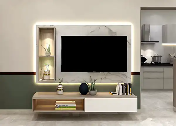 دیزاین پشت تلویزیون + بهترین ایده ها برای دیزاین پشت تلویزیون با جلوه وحشتناک