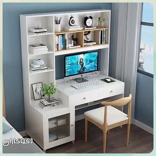 مدل کتابخانه با میز تحریر + بهترین ایده ها برای انتخاب کتابخانه با میز تحریر