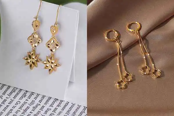 گوشواره آویز طلا + مدل های بسیار قشنگ جدید و زیبا
