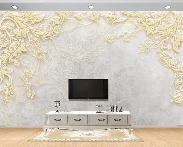 کاغذ دیواری سه بعدی پشت تلویزیون + شیک و خاص و لاکچری ترین کاغذ دیواری سه بعدی پشت تلویزیون