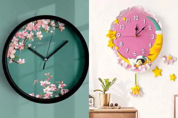 مدل ساعت دیواری اتاق خواب دخترانه با طرح های فانتزی و بسیار زیبا و دیدنی